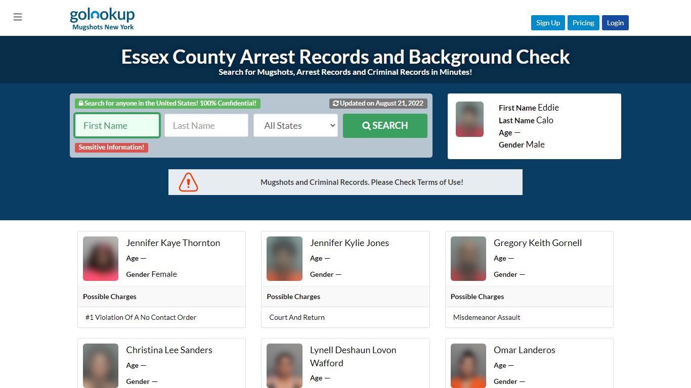 Essex County Mugshots, Essex County Arrest Records