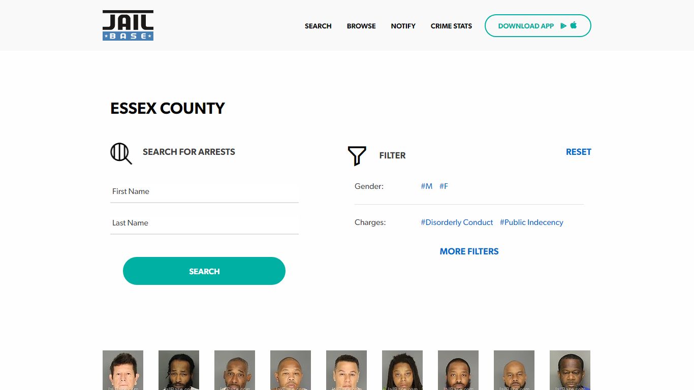 Essex County Jail Inmate Search and Mugshots | JailBase